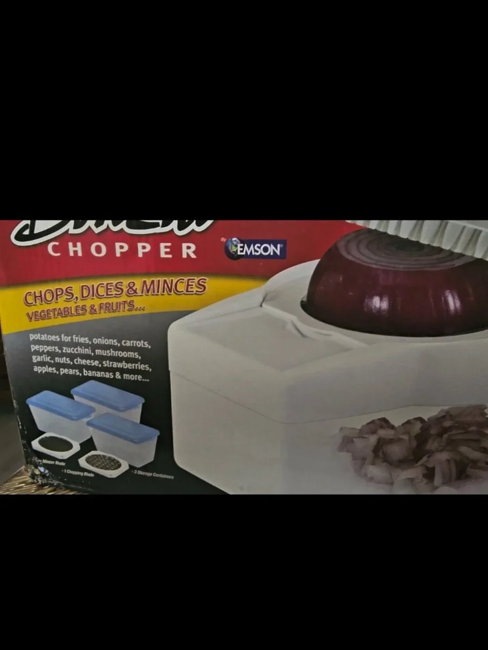 Emson Manual Food Chopper, Dicer & Mincer
